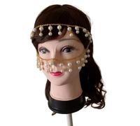 Unique Headband With Handcrafted Decoration Acrylic Head Chain Trendy Handmade Pearls Hairband Accessories Decoration