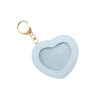 Unique Heart Badge Holder Keychain Anime Pin PU Leather Protector Bag For Trendsetters And Creative Individuals Protector Bag Gift