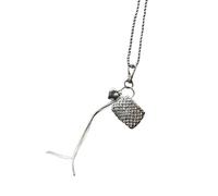 Unique Heart Pendant Necklace Accessory Contemporary Woven Bag Styles Necklace With Heart And Leather Tassels Trendy Women's Accessories