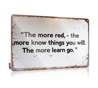 Unique Home Decor Wall Goth Tinplate Sign Farm Welcome Rust-proof Vintage Art/Backyard Signs And Outdoor - The More Red, Know Things You Will. Learn Go.