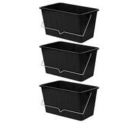 UNIQUE HOME LIVING 15 Litre Large Paint Bucket Set of 3, Plastic Paint Scuttle with Metal Handle, Heavy Duty Roller Liners Container Painting Decorator, DIY Tool, Suitable For Up To 12" Rollers