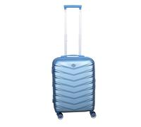 UNIQUE HOME LIVING 20" Cabin Suitcase, Expandable Travel Suitcase with 4 Dual Spinner Wheels, Hard Shell ABS Hand Luggage Carry On Travel Trolley Case with Lock, Lightweight, Durable, Ice Blue, 43L