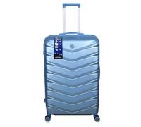 UNIQUE HOME LIVING 28" Large Suitcase, Expandable Travel Suitcase with 4 Dual Spinner Wheels, Hard Shell ABS Hand Luggage Travel Trolley Case with Lock, Lightweight, Durable, Ice Blue, 109L