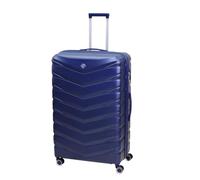 UNIQUE HOME LIVING 32" Extra Large Suitcase, Expandable Travel Suitcase with 4 Dual Spinner Wheels, Hard Shell ABS Hand Luggage Travel Trolley Case with Lock, Lightweight, Durable, Dark Blue, 140L