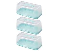 UNIQUE HOME LIVING 3pcs Cake Carrier with Handle, Portable Rectangular Cake Container for 12 Inch Cakes, BPA-Free Plastic Storage Box for Cakes, Pies, Cupcakes, Desserts, Loafs, Secure Locking Lid