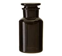 UNIQUE HOME LIVING Apothecary Jar Reagent Bottle, 250ml Black Glass Storage Jar with Lid, Reusable Vintage Refillable Container for Essential Oils, Bath Salts, Lotion, Perfume