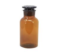 UNIQUE HOME LIVING Apothecary Jar Reagent Bottle, 500ml Amber Glass Storage Jars with Lid, Vintage Style Container, Reusable Refillable Bottles for Herbs, Spices, Oils, Bath Salts, Lotion, Perfume
