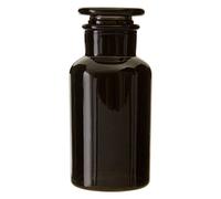 UNIQUE HOME LIVING Apothecary Jar Reagent Bottle, 500ml Black Glass Storage Jar with Lid, Reusable Vintage Refillable Container for Herbs, Spices, Oils, Bath Salts, Lotion, Perfume
