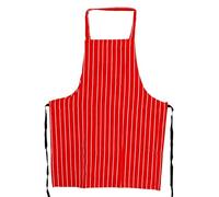 UNIQUE HOME LIVING Butcher Stripe Apron Unisex Adjustable Apron Bib Cooking Kitchen Chef Aprons for Women, Men, Home Kitchen Butchers BBQ Restaurant - Red