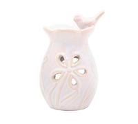 UNIQUE HOME LIVING Ceramic Oil Burner Aroma Diffuser Essential Oil Burner with Tealight Holder, Bird Aromatherapy Wax Melt Warmer for Spa, Home Fragrance, Office, Bedroom, Relaxation Spaces, White