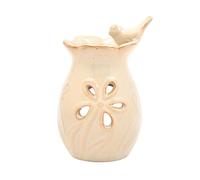 UNIQUE HOME LIVING Ceramic Oil Burner Aroma Diffuser Essential Oil Burner with Tealight Holder, Bird Aromatherapy Wax Melt Warmer for Spa, Home Fragrance, Office, Bedroom, Relaxation Spaces, Beige