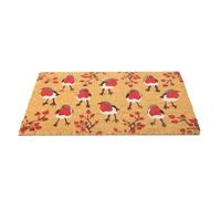 UNIQUE HOME LIVING Coir Door Mat, 40x60cm Decorative Indoor Outdoor Front Door Floor Mats Entry Dirt Trapper Rug Outdoor Boot Scraper Non Slip Backing Entrance Doormat - Christmas Robin