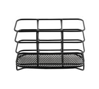UNIQUE HOME LIVING Cutlery Drainer for Kitchen Utensil, Steel Mesh Basket Sink Caddy, Spoon Fork Knife Kitchen Utensils Sink Organiser Storage - Black