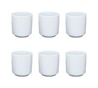 UNIQUE HOME LIVING Egg Cup/Toothpick Holder, Set of 6 Porcelain Egg Cups, Hard Soft Boiled Egg Holder, Kitchen Dinnerware Breakfast Egg Cups 5.8 x 5.3cm - White