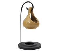 UNIQUE HOME LIVING Hanging Teardrop Ceramic Oil Burner, Aroma Burner for Home Fragrance & Aromatherapy Oils Warmer, Scented Oil Diffuser with Tealight Candle Holder, Living Room Bedroom Decor