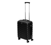 UNIQUE HOME LIVING Suitcase 20-Inch Carry On Suitcase Hand Luggage, Hard Shell ABS Expandable Travel Luggage with 8 Spinner Wheels, Lightweight Durable Cabin Bag Trolley with Lock, Denver - Black