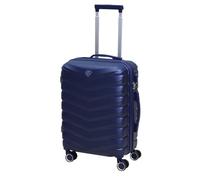 UNIQUE HOME LIVING Suitcase 20-Inch Carry On Suitcase Hand Luggage, Hard Shell ABS Expandable Travel Luggage with 8 Spinner Wheels, Lightweight Durable Cabin Bag Trolley with Lock, Denver - Dark Blue
