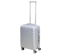UNIQUE HOME LIVING Suitcase 20-Inch Carry On Suitcase Hand Luggage, Hard Shell ABS Expandable Travel Luggage with 8 Spinner Wheels, Lightweight Durable Cabin Bag Trolley with Lock, Denver - Silver