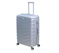 UNIQUE HOME LIVING Suitcase Extra Large 32-Inch Cabin Suitcase Trolley, Hard Shell ABS Expandable Travel Luggage with 8 Spinner Wheels, Lightweight Durable High Capacity with Lock, Denver - Silver