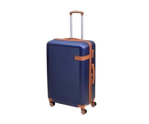 UNIQUE HOME LIVING Suitcase Large 28-Inch Cabin Suitcase, Hard Shell ABS Expandable Travel Luggage with 8 Spinner Wheels, Lightweight Durable High Capacity Cabin Bag with Lock, Vienna - Dark Blue