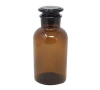 UNIQUE HOME LIVING UHL Apothecary Jar Reagent Bottle, 1000ml Amber Glass Storage Jars with Lid, Vintage Style Container, Reusable Refillable Bottles for Essential Oils, Bath Salts, Lotion, Perfume