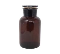 UNIQUE HOME LIVING UHL Apothecary Jar Reagent Bottle, 2500ml Amber Glass Storage Jars with Lid, Vintage Style Container, Reusable Refillable Bottles for Essential Oils, Bath Salts, Lotion, Perfume
