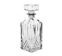 UNIQUE HOME LIVING Whiskey Decanter, 1 Litre Non-Lead Crystal Cut Glass Whiskey Carafe with Stopper, Square Decanter for Whiskeys, Bourbon, Brandy, Scotch, Liquor and Rum