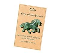 Unique Horse Themed Encouragement Card with Lovely Designs Portable for Daily Decoration Soft Resin Materials Perfect for Gift Earnest Pocket Card