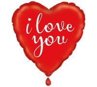 Unique Party 52121 - 18" Foil Red I Love You Heart Balloon