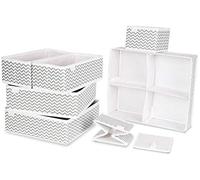 Unique Impression Set of 7 Drawer Organisers For Underwear, Socks, Clothes, Shirts, Bras, Ties, Scarves, Baby Clothes - Drawer Dividers For Wardrobes, Closets, Cabinets, Separators