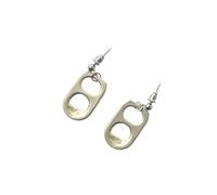 Unique Industrial Earrings Featuring Pull Rings Detail Hypoallergenically Jewelry Ear Accessories for Everyday Wear Unique Zippers Pull Earrings