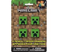 Unique Industries 307614 Minecraft Pencil Top Eraser Pack of 4