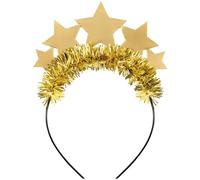 Unique Industries Bold & Festive Modern Christmas Gold Foil Star Headband (1 Count) | Premium Quality & Comfort - Eye-Catching Holiday Accessory for Parties & Celebrations, One Size Fits Most