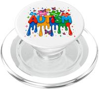 Unique Intelligent Always Autism Awareness Dripping Style PopSockets PopGrip for MagSafe