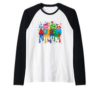 Unique Intelligent Always Autism Awareness Dripping Style Raglan Baseball Tee