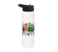 Unique Intelligent Always Autism Awareness Dripping Style Stainless Steel Insulated Water Bottle