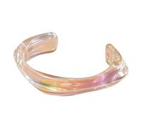 Unique Iridescents Acrylic Geometric Versatile Accessory Fashion Jewelry for Trendy Individuals Acrylic Bangle Geometric Statement Cuff Oversized Bangle Cuff Rainbow Statement Modern Art Rave