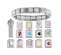 Unique Italian Charm Link Beads Jewelry Finding Accessories Stainless Steel Texture Suitable For Making Everyday Wear Italian Charm