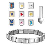 Unique Italian Charm Link Beads Jewelry Finding Jewelry Accessories Stainless Steel Texture Suitable For Making Interchangeable Charm