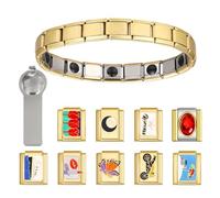 Unique Italian Charm Link Square Beads Alloy Texture Jewelry Finding Italian Charm Set for Making Collections Set