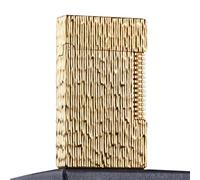 Unique Kerosene/Butane Copper Handmade Crater Lighter, Side Slide Ignition Trench for Men Dad Husband Gift Collect, Gold
