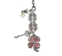 Unique Keychain Elegant Beaded Keyring Four Leaf Clover Phone Pendant Bag Charm Accessories Fashion Lovers Fashion Phone Accessories, フリーサイズ