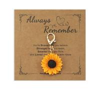 Unique Keychain, Inspirational Daisy Sunflower Design, Cute and Creative Bag Charm,Personalized Keyring for Women and Friends, Birthday Gifts for Mum, Sister (Sunflower-A)