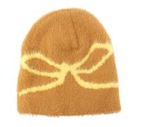 Unique Knit Hat Hip Hop Skull Caps Highlight for Trendsetting Pullover Warm Skull Caps Knitted Hat Party Club Knitted Beanies for Men Yellow
