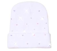 Unique Knit Hat Rhinestones Skull Caps Highlight for Trendsetting Pullover Warm Skull Caps Knitted Hat Party Club Warm Winter Hats for Men