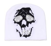 Unique Knit Hat Rhinestones Skull Caps Highlight for Trendsetting Pullover Warm Skull Caps Knitted Hat Party Club Warm Winter Hats for Men