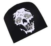 Unique Knit Hat Rhinestones Skull Caps Highlight for Trendsetting Pullover Warm Skull Caps Knitted Hat Party Club Warm Winter Hats for Men