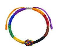 Unique knotted cotton adjustable hand rope, elegant color and sweat resistant cotton jewelry party favors, フリーサイズ