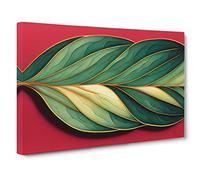 Unique Leaf Canvas Wall Art Print Ready to Hang, Framed Picture for Living Room Bedroom Home Office Décor, 30x20 Inch (76x50 cm)