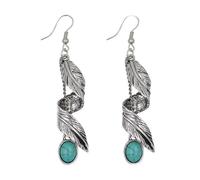 Unique Leaf Shaped Dangle Earrings Eardrops Colorful Ear Pendants With Green Stone For Women Lightweight Earrings